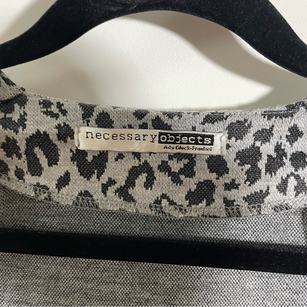 Necessary Objects Gray Leopard Print Midi Dress - image 3